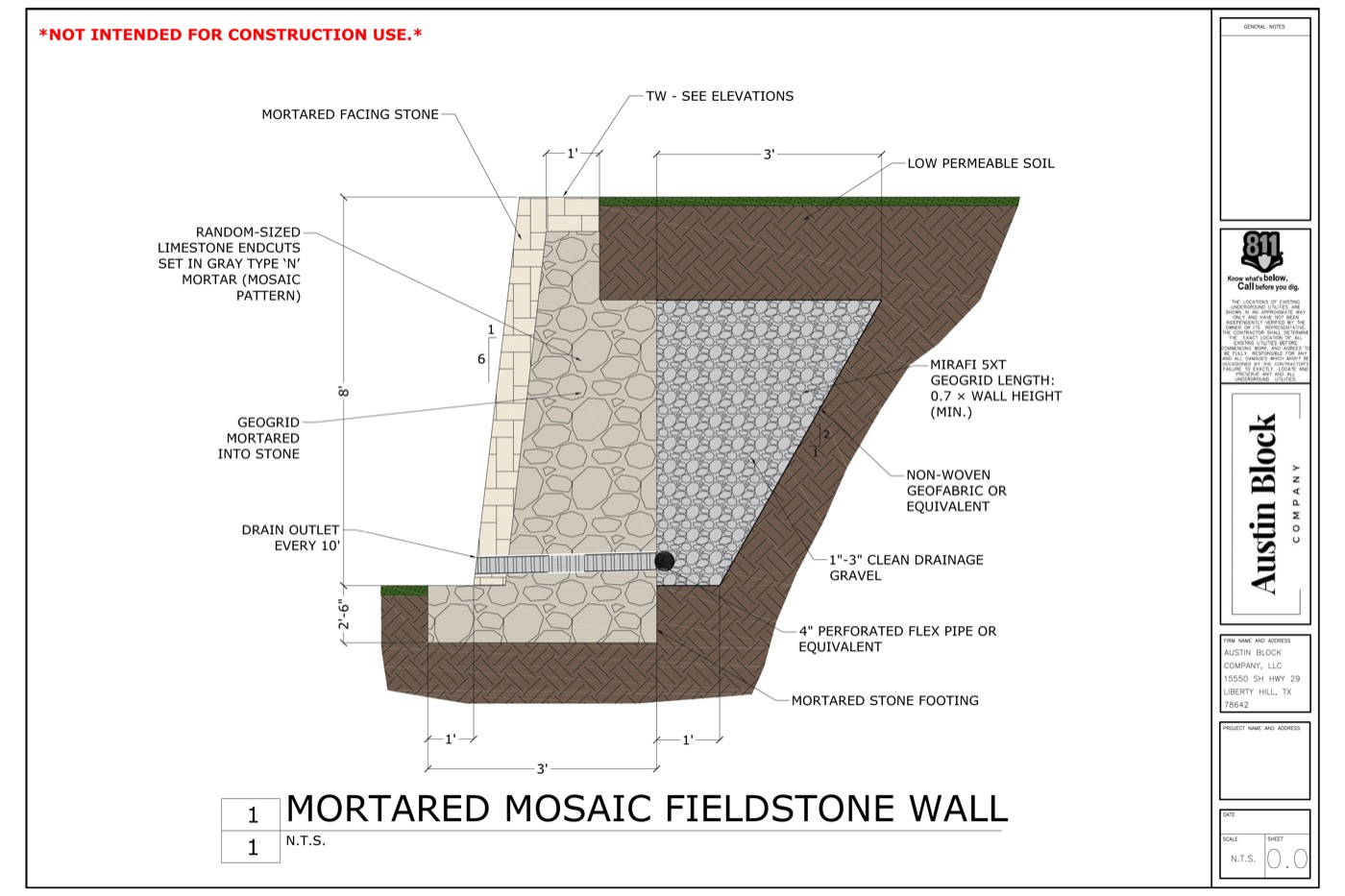 Engineered wall section drawing