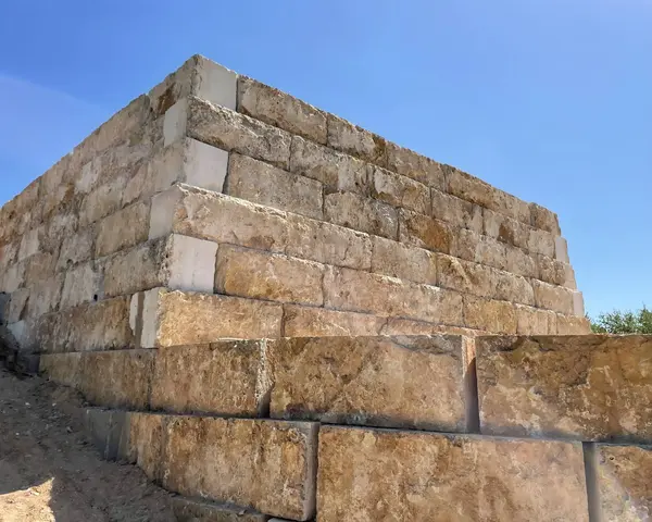 Austin Block Company — completed retaining wall project